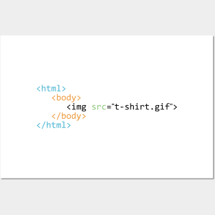 HTML Funny Shirt Design Posters and Art